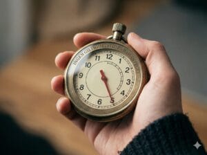 En hand håller ett fickur med texten "Ingen giltighetstid på BAM-intyget" — men kunskapskravet är löpande.