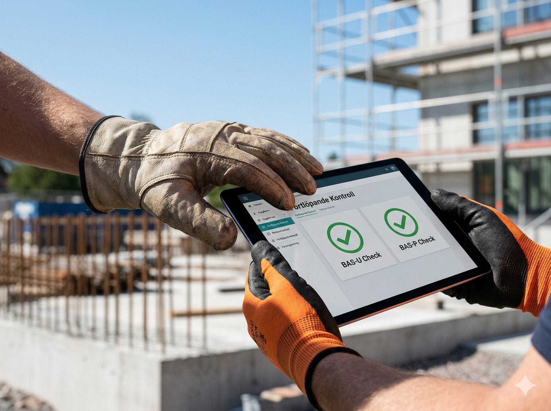 Byggherre kontrollerar BAS-P och BAS-U arbetsmiljöarbete i byggprojekt